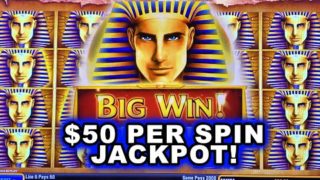 $50 BETS ON RISE OF RA SLOT MACHINE! ★ HIGH LIMIT BONUSES ➜ I PICKED MY BONUS!