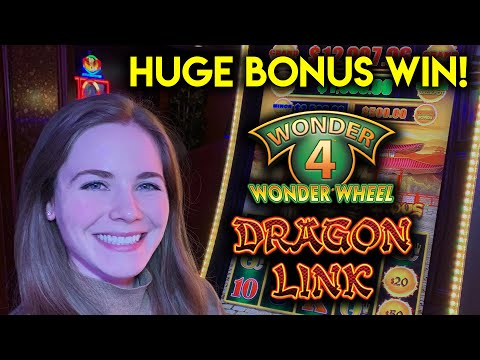 BIG WIN! Dragon Link Happy And Prosperous Slot Machine! BONUS In The Free Spins!!