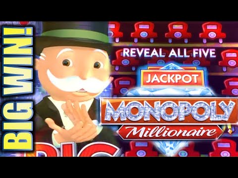 ★HUGE MONOPOLY BIG WIN!★ ? MONOPOLY MILLIONAIRE & MONOPOLY JACKPOT STATION Slot Machine (SG)