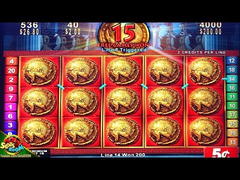 FULL SCREEN BONUS!!! ROMAN TRIBUNE 5c SLOT MACHINE – KONAMI GAMING