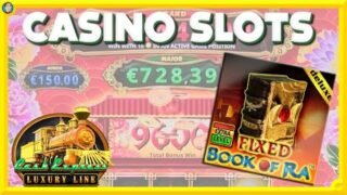 Casino Slots with @LetsGiveItASpinTV , Including Book of Ra FIXED!!