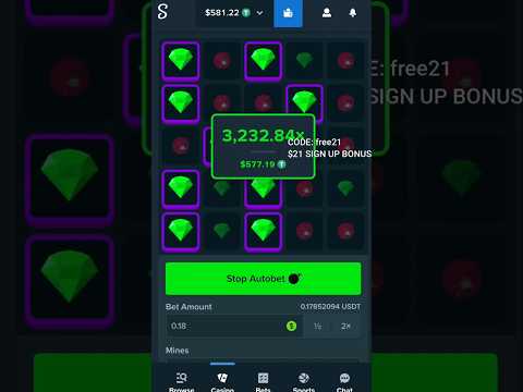 Stake mines hit 3000x with this pattern! #gambling #crypto #slots